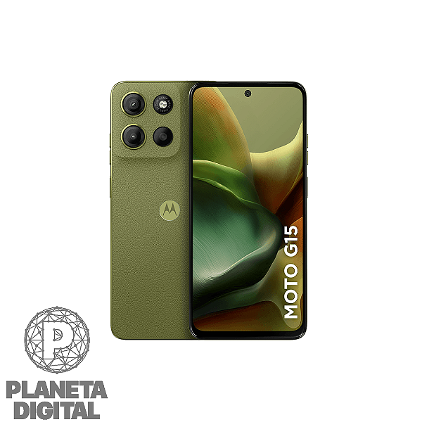 Smartphone Moto G15 4G 256GB 12GB (4GB RAM + 8GB RAM Boost*) Câmera: 50MP+5MP NFC - MOTOROLA