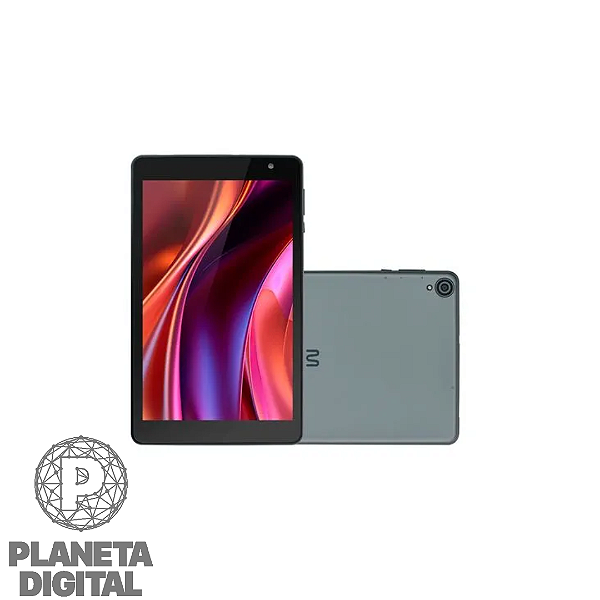 Tablet M8 Tela 8" HD 64GB 6GB RAM* Android 13 Octa-Core Wi-Fi, Bluetooth Acompanha: Case Protetora e Fone de Ouvido com Fio Cinza NB426 - MULTI