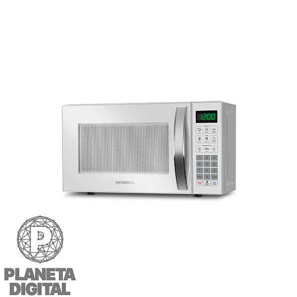 Micro-ondas Branco 21L Funções: Descongelar, Manter Aquecido, Tira Odor 1.200W Trava de Segurança MO-01-21-W - MONDIAL
