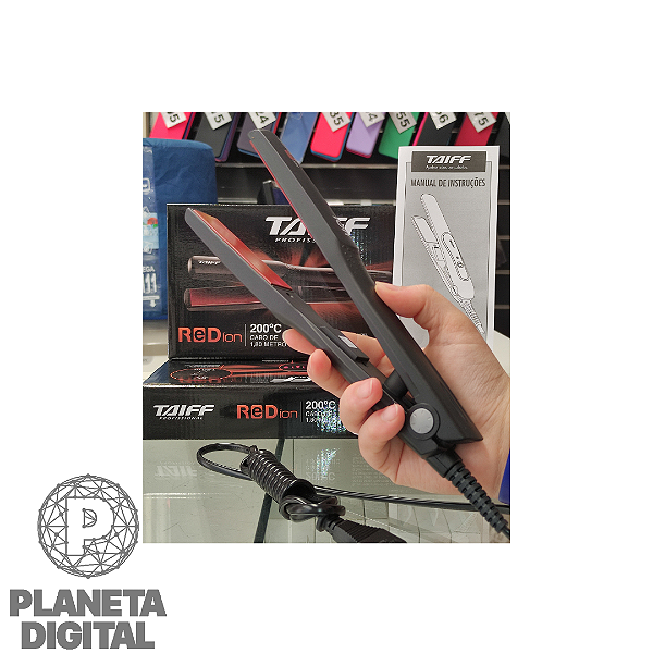 Chapa Red Íon 200°C Placas em Cerâmica coom Tecnologia Íons Negativos Potência Mínima: 50W Bivolt - TAIFF