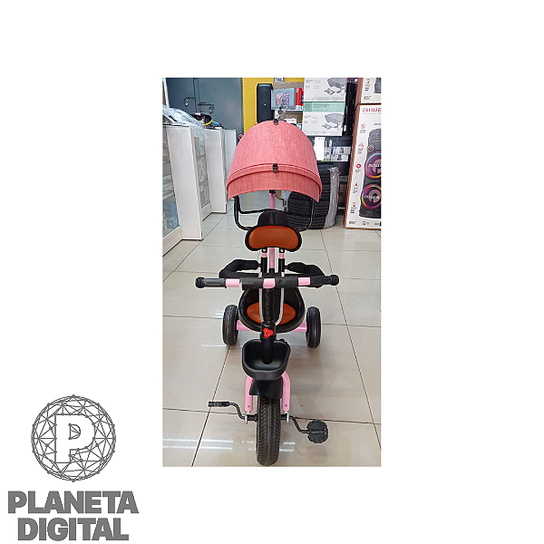 Triciclo Infantil com Empurrador e Capota Removível  2 em 1 Baby Style - SHENGEBEIER