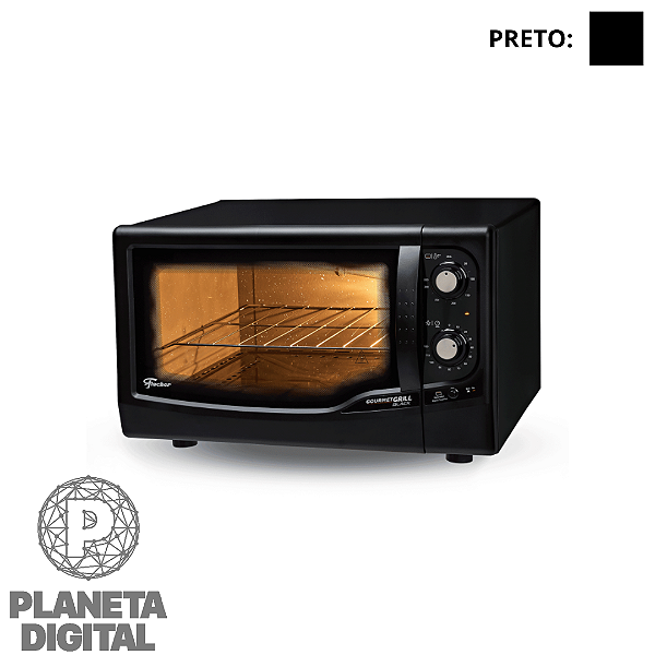 Forno Elétrico de Bancada Gourmet Grill 44L Temperatura até 320°C Revestimento Interno Autolimpante - FISCHER