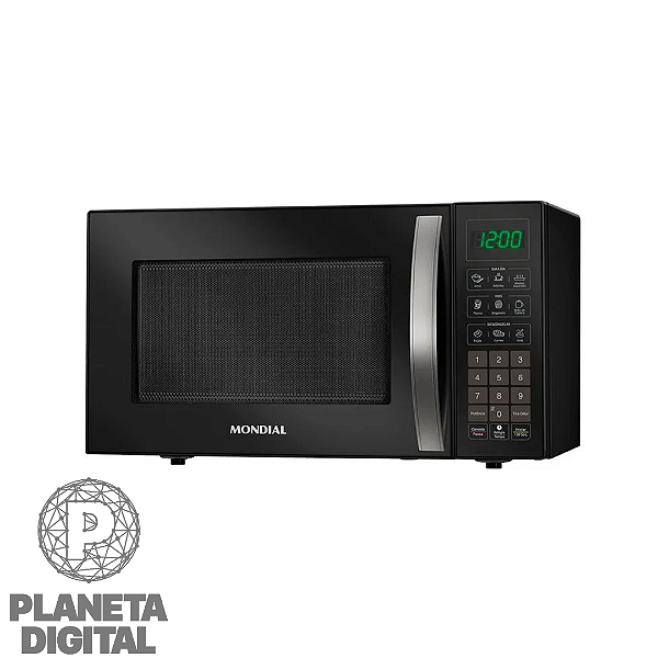 Micro-ondas 34L 1.400W Menu Dia a Dia e Kids Funções Descongelar, Manter Aquecido e Tira Odor MO-02-34-B - MONDIAL
