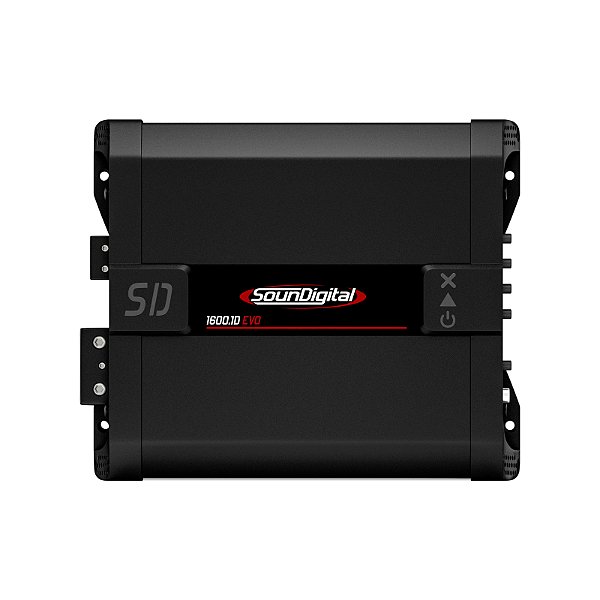 Módulo Amplificador SounDigital SD1600.1D EVO 2 Black 1 Canal 1600 Watts RMS 2 Ohms