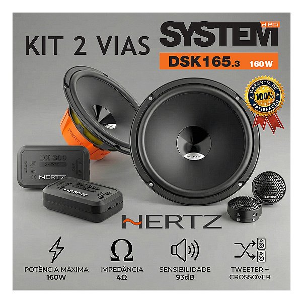 Kit Alto Falante 2 Vias Dieci Dsk165 6" Polegadas 160w Rms 4ohms Hertz Som Automotivo Som Qualidade Carro Som