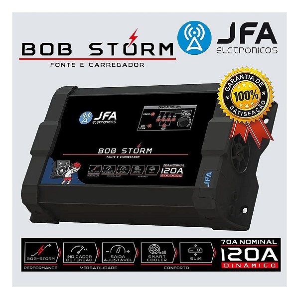Fonte Caixa Bob 120a BOB Storm Bivolt Jfa 120 Amperes BOB Storm Paredão Pancadão