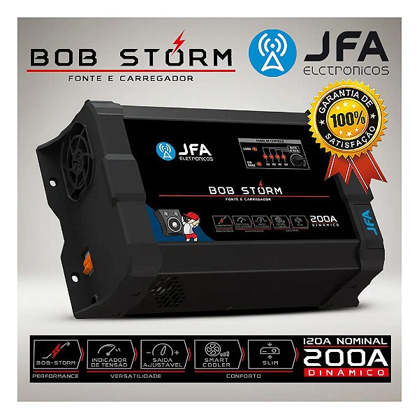 Fonte Caixa Bob 200a BOB Storm Bivolt Jfa 200 Amperes BOB Storm Paredão Pancadão