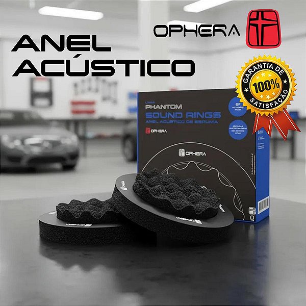 Par Anel Acústico Alto Falantes 6" Polegadas Sound Rings Ophera Espuma Isolamento Acústico Automotivo