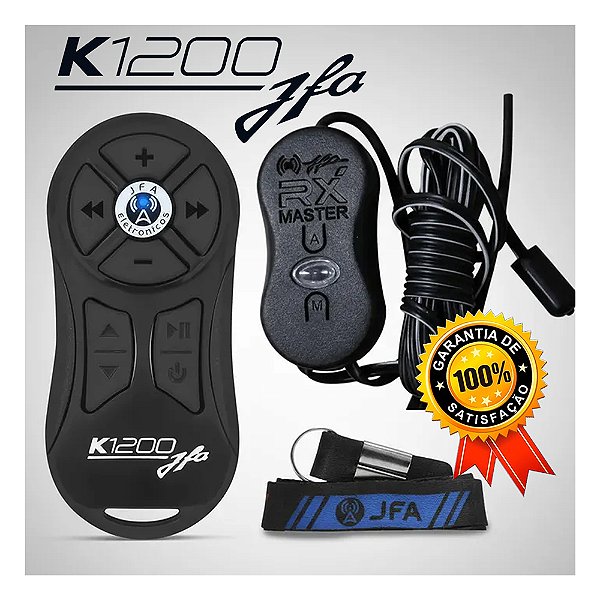 Controle Longa Distância Jfa K1200 Completo Preto Rádios Multimídias Infravermelho