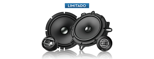Alto Falante 6 Pol Kit 2 Vias Pioneer Ts-a1600c 80wrms Preto