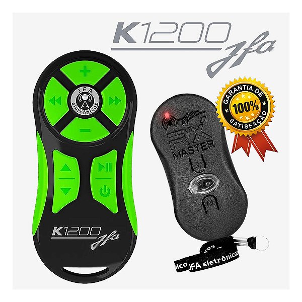 Controle Longa Distância Jfa K1200 Completo Verde Preto Rádios Multimídias Infravermelho