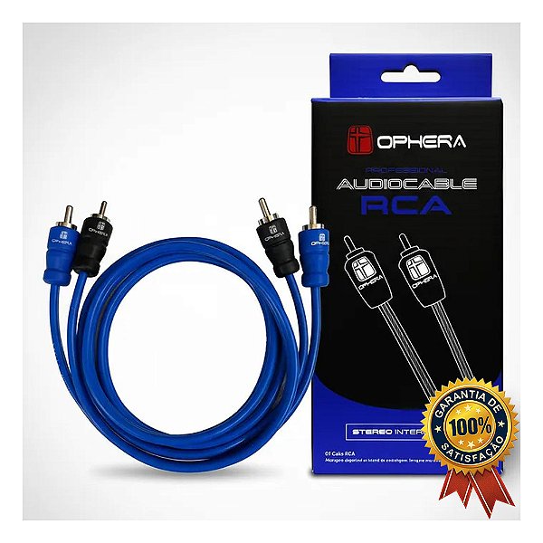 Cabo RCA 1,0m Phantom Profissional Ophera Som Automotivo Qualidade
