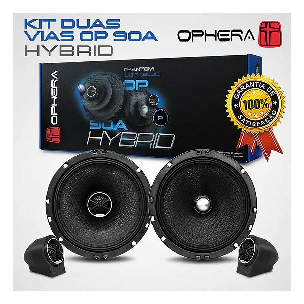 Kit 2 Vias Op90 Hybrid 6" Pol 250w 4Ohms Ophera Som Automotivo Hi-End