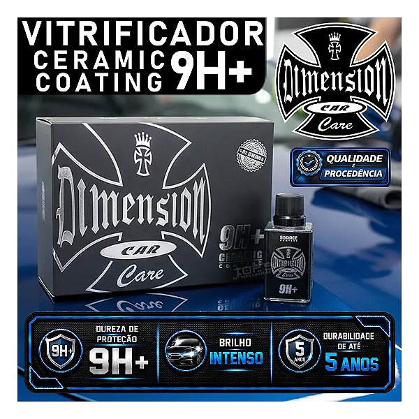 Vitrificador Dimension Ceramic Coating 9h+ Uv Control 30ml Proteção Veicular Cuidado Carro Estética Automotiva