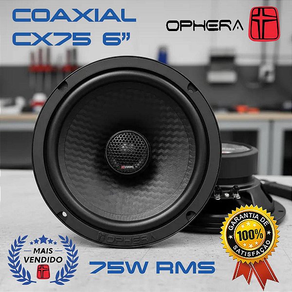 Par Alto Falante Coaxial Phantom Cx75 6" Polegadas Ophera 150w Rms 4ohms