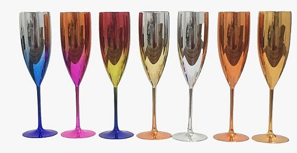 Taça de Champanhe Metalizada