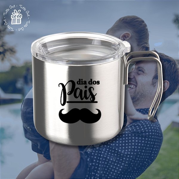 Caneca Inox Parede Dupla 350 ml