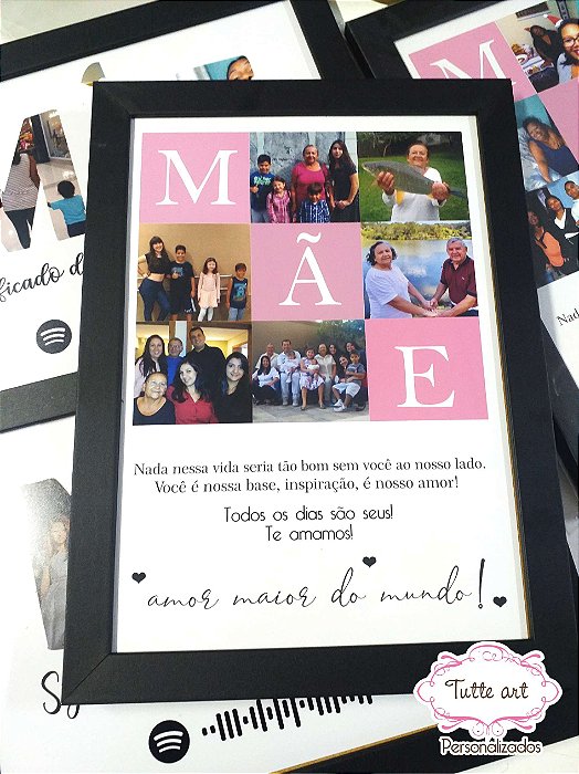 Quadro Personalizado A4 20x30 - Dia das Mães