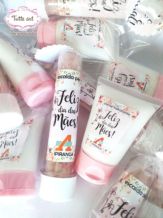 Kit Escalda Pés e Hidratante Personalizados - Dia das Mães