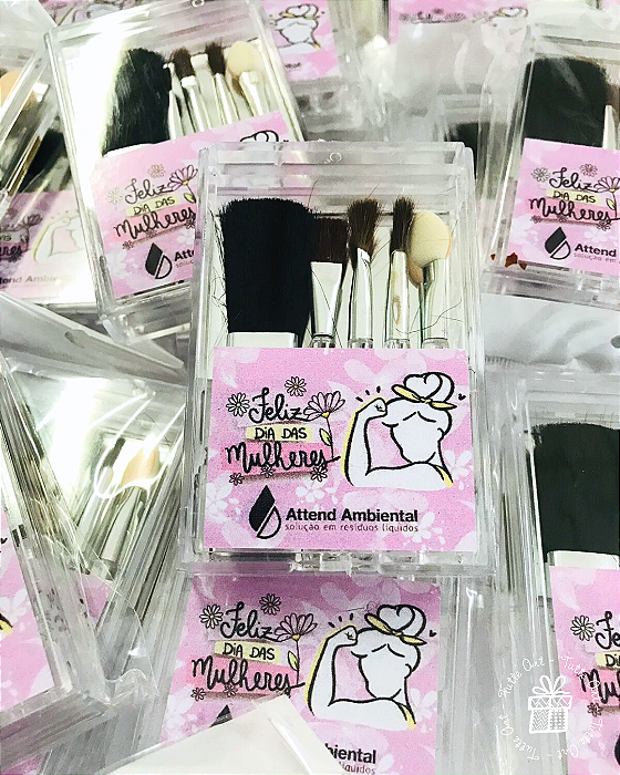 Kit com 5 Pincéis Maquiagem