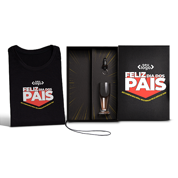 Kit Copo, Chaveiro E Camiseta - 3 Pçs 90329