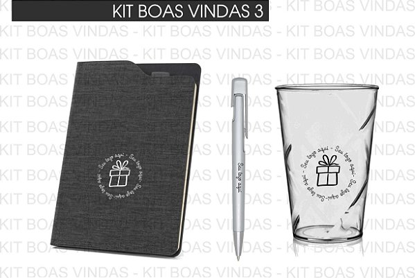 Kit 3 - Copo Twister + Caneta + Caderno