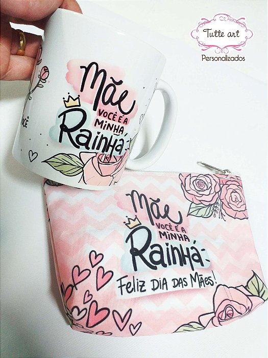 Uma necessaire com caneca dia das mães
