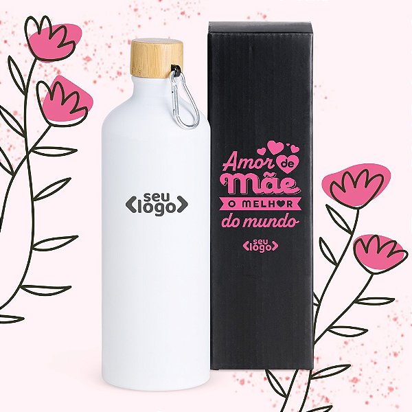 Garrafa Em Alumínio Branca - 1 Litro