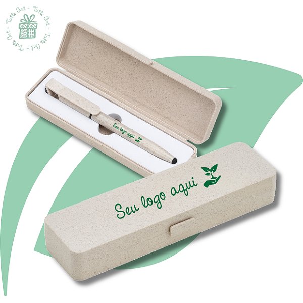 Estojo e Lápis Fibra de Bambu