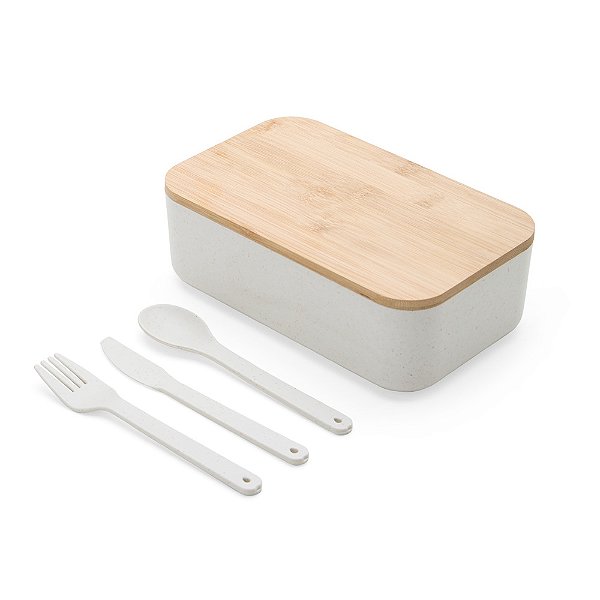 Marmita 1L em Fibra de Trigo com Tampa de Bambu