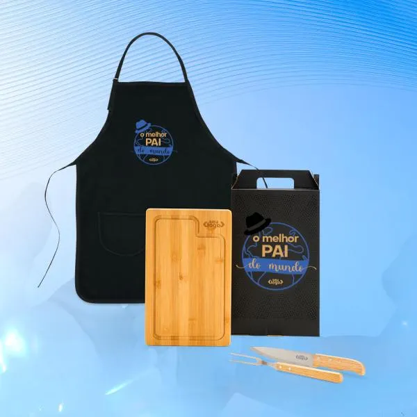 Conj. Para Churrasco Com Avental - 4 Pçs