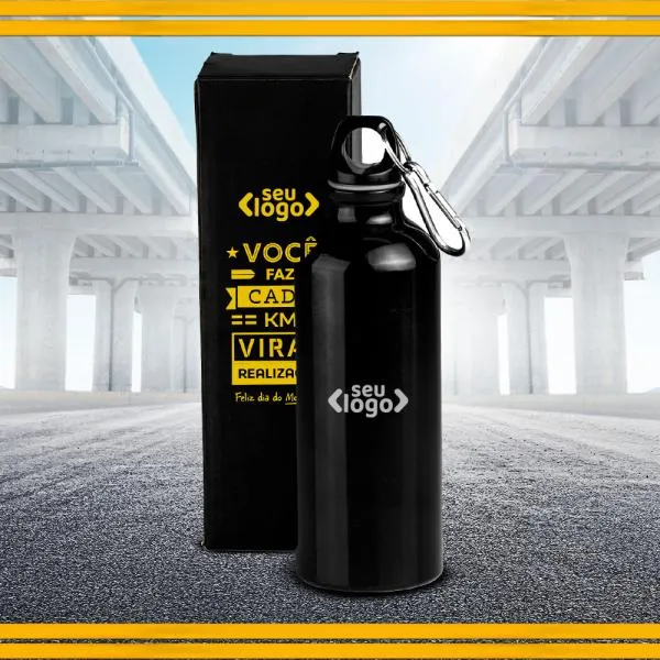 Squeeze Em Alumínio Preto - 500Ml