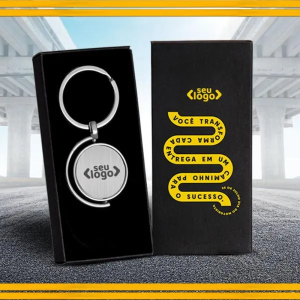Chaveiro Giratório Em Metal