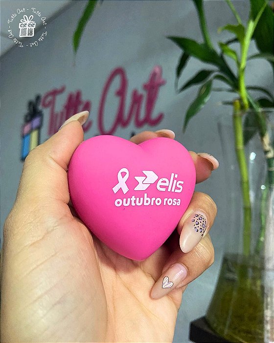 Coração Anti Stress Outubro Rosa