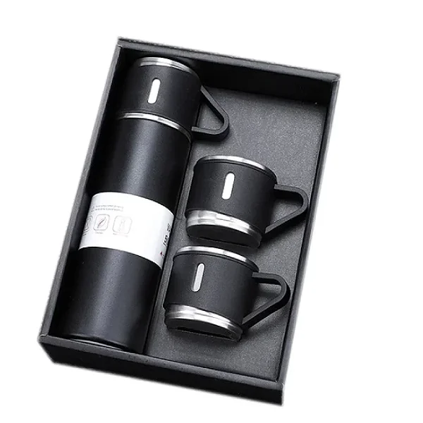 Garrafa Térmica com 3 Canecas de Inox