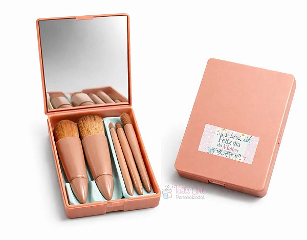 Kit com 5 Pincéis de Maquiagem