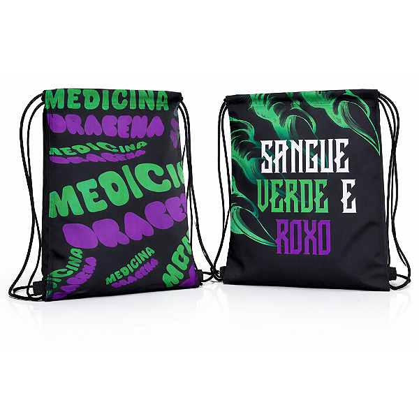 100 Sacochilas 34x42 cm com Personalização Total Frente e Verso