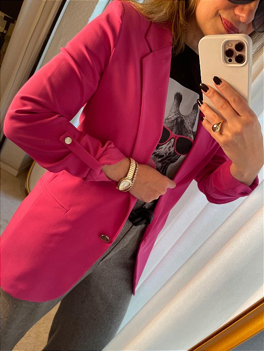Blazer Alfaiataria pink