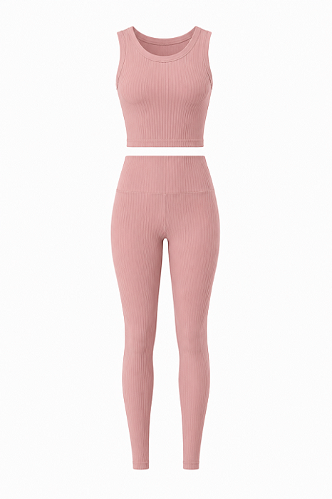 Conjunto fitness rosa