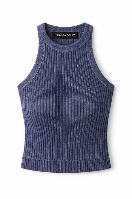 Regata tricot Marina azul marinho