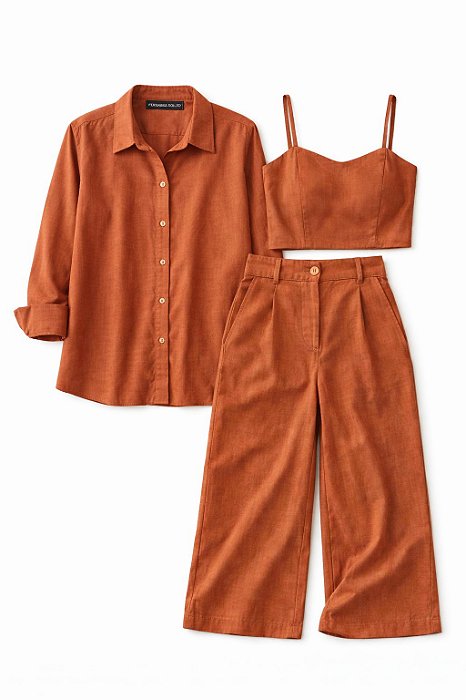 Conjunto Julia Marrom