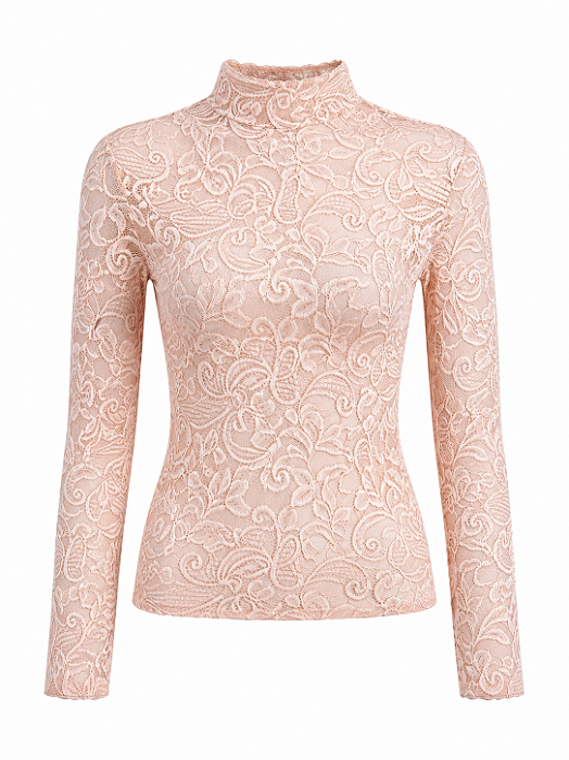 Blusa renda rosa