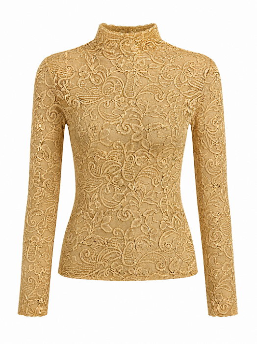 Blusa renda nude