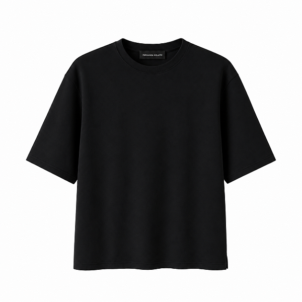 T-shirt oversized preta