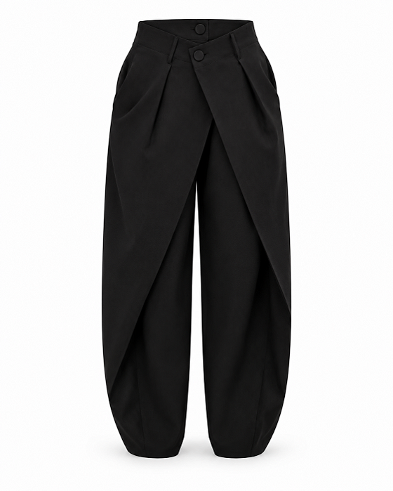 Calça Barrel Aline preta