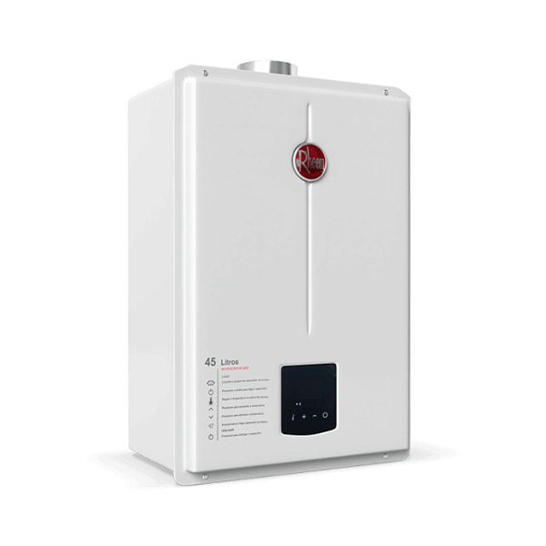 Aquecedor de Passagem Digital Rheem - 45 Litros - GN ou GLP