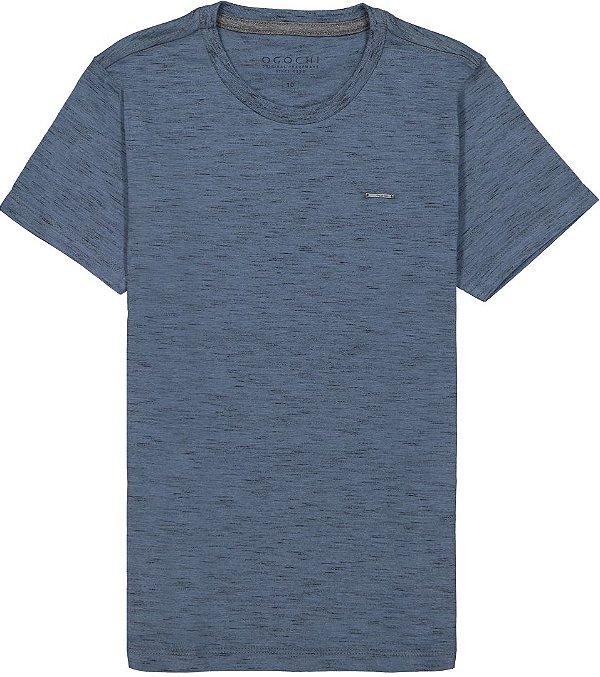 Camiseta Infantil Manga Curta Flamê Azul Ogochi