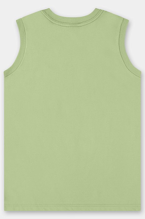Regata Infantil Masculina em Meia Malha Verde Limão Up Baby