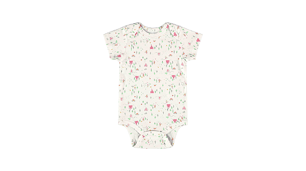 Body para Bebê Menina Manga Curta Estampa Conto de Fadas Up Baby