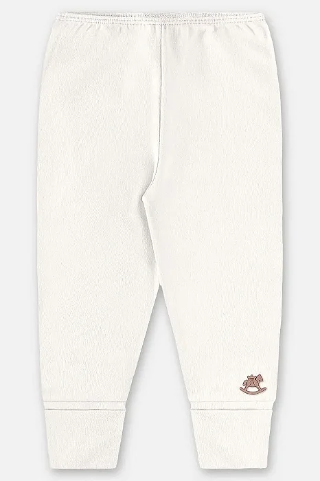 Calça para Bebê Unissex em Suedine Offhwhite Up Baby